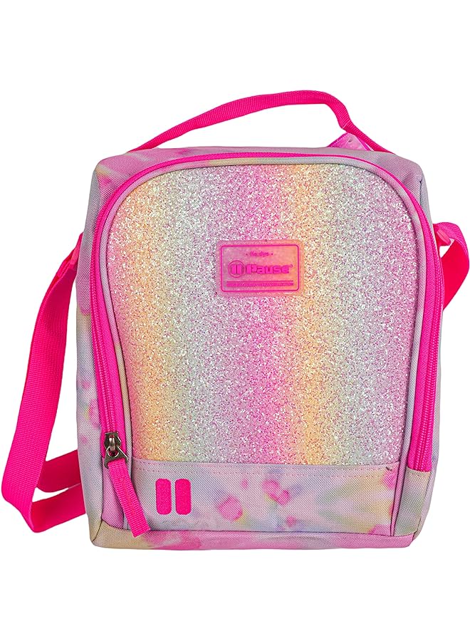 PAUSE Printed Lunch Bag Reusable Meal Bag With Adjustable Strap And Zip Closure Food Container For Student  Multicolor - Image 1