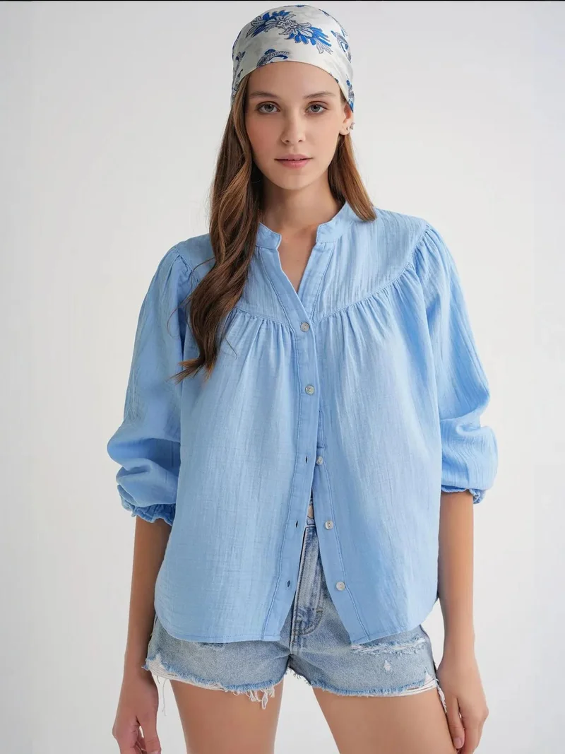 MixRay MIXRAY Muslin Cotton Shirt