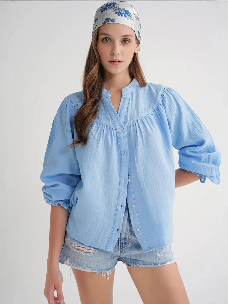 MIXRAY Muslin Cotton Shirt