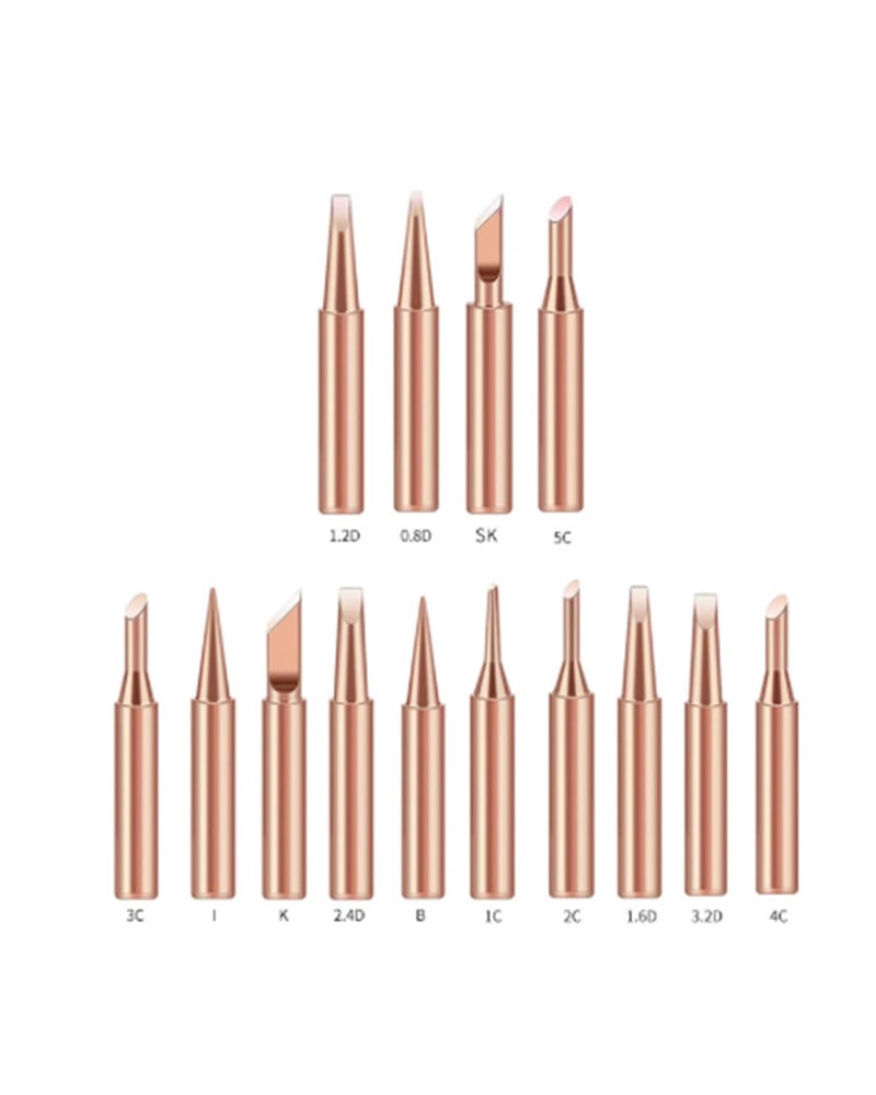 KalamkariX 14PCS Soldering Iron Bit, Rose Gold Soldering Iron Tips Kit, Premium Quality for Electronics Repair, DIY Projects, and Educational Use, Compatible with Most Soldering Irons, Soldering - Image 1