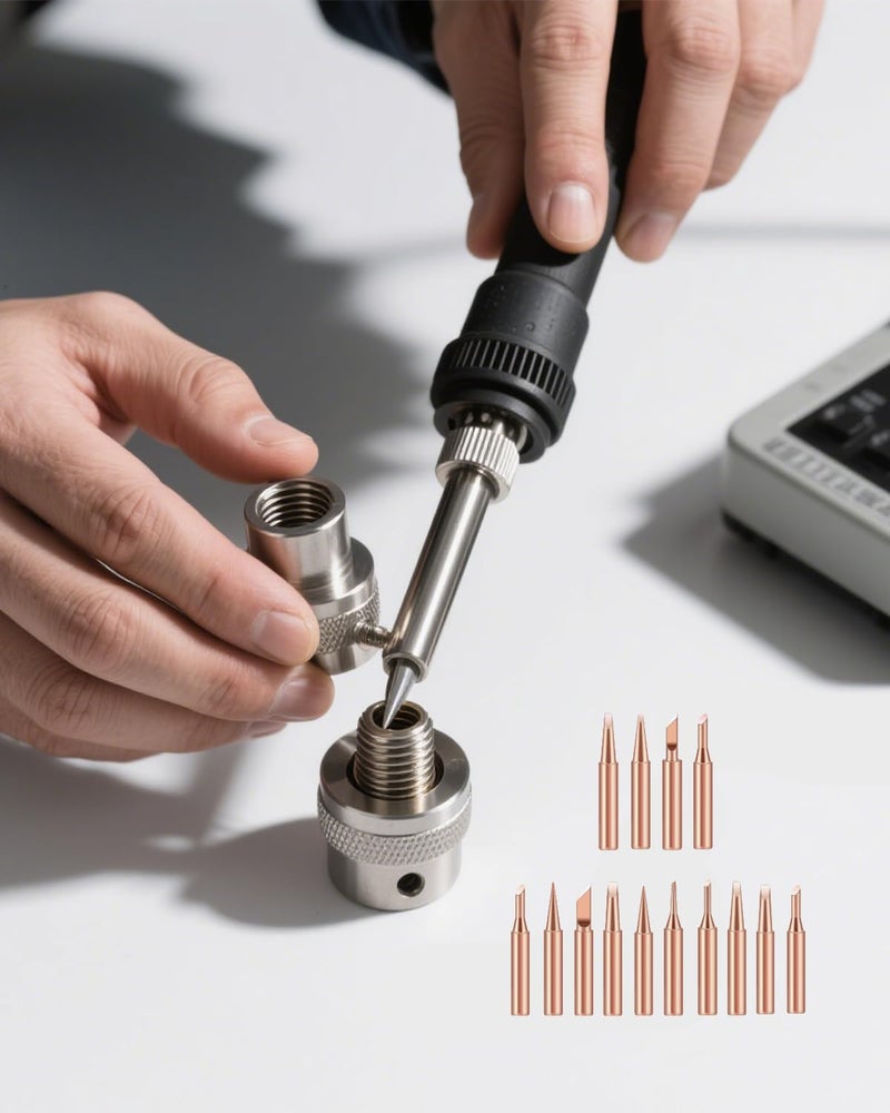 KalamkariX 14PCS Soldering Iron Bit, Rose Gold Soldering Iron Tips Kit, Premium Quality for Electronics Repair, DIY Projects, and Educational Use, Compatible with Most Soldering Irons, Soldering - Image 5