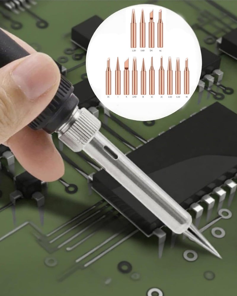 KalamkariX 14PCS Soldering Iron Bit, Rose Gold Soldering Iron Tips Kit, Premium Quality for Electronics Repair, DIY Projects, and Educational Use, Compatible with Most Soldering Irons, Soldering - Image 3