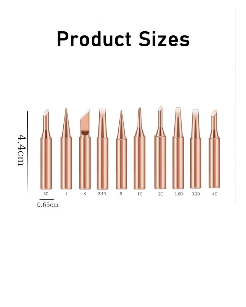 KalamkariX 14PCS Soldering Iron Bit, Rose Gold Soldering Iron Tips Kit, Premium Quality for Electronics Repair, DIY Projects, and Educational Use, Compatible with Most Soldering Irons, Soldering - Image 2