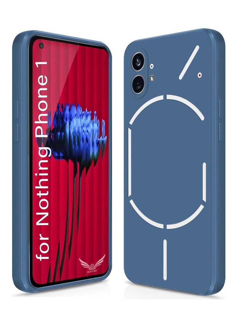BORTONY Nothing Phone 1 Case Cover Liquid Silicone Case Camera Protection Cover Shockproof Protective Case with Microfiber Lining For Nothing Phone 1 - Image 1