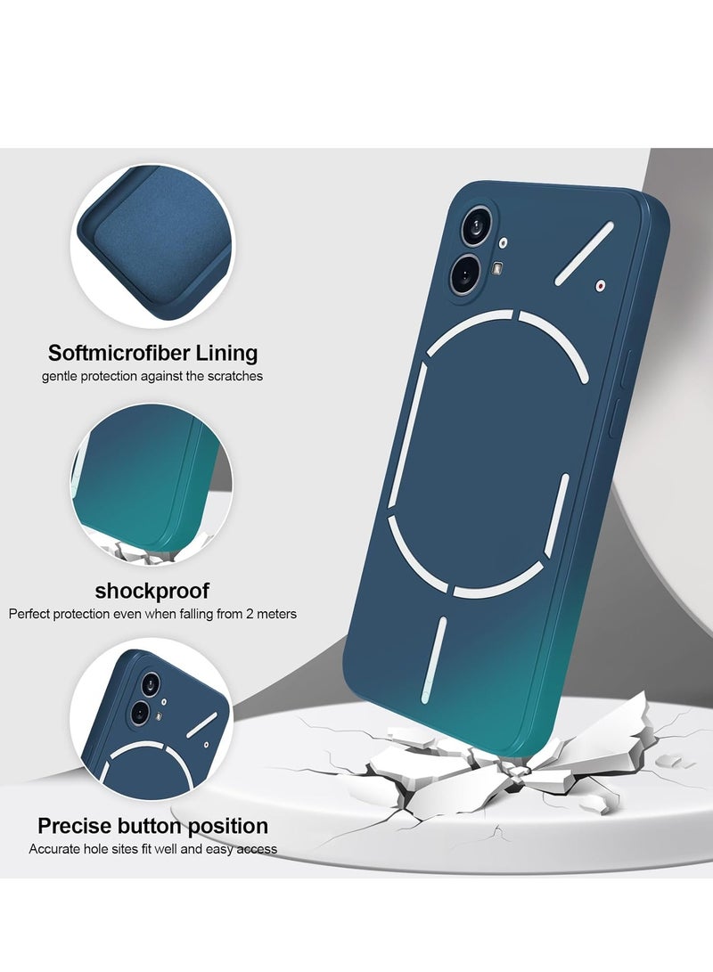 BORTONY Nothing Phone 1 Case Cover Liquid Silicone Case Camera Protection Cover Shockproof Protective Case with Microfiber Lining For Nothing Phone 1 - Image 2