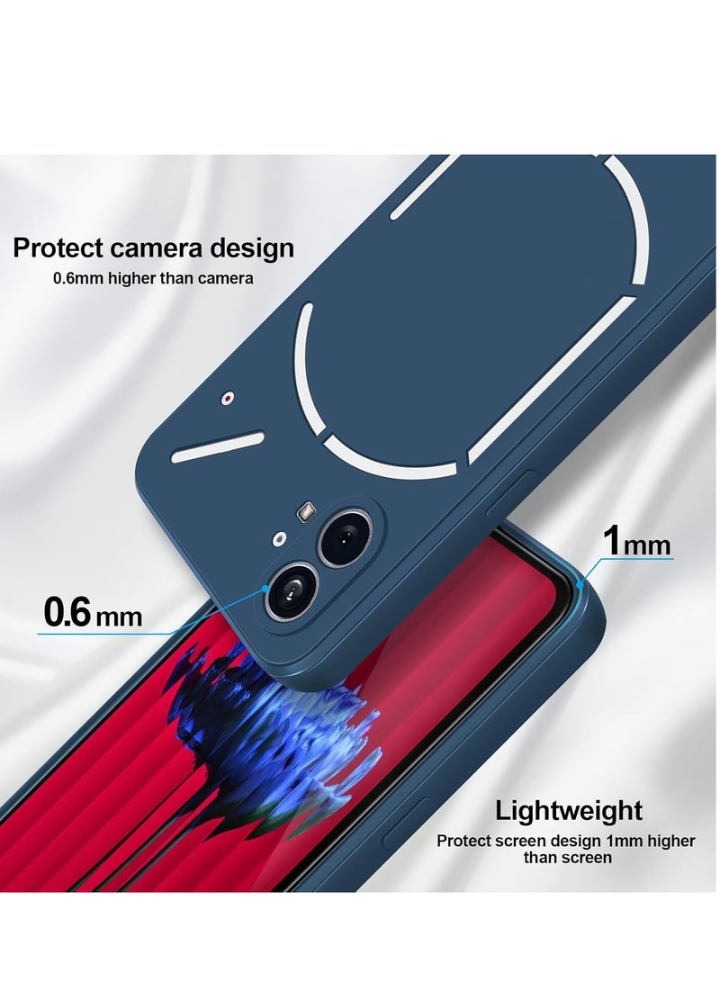 BORTONY Nothing Phone 1 Case Cover Liquid Silicone Case Camera Protection Cover Shockproof Protective Case with Microfiber Lining For Nothing Phone 1 - Image 3