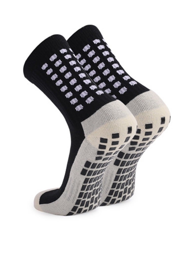 Generic 3 Pairs Men Anti-slip Football Sport Socks Sets Thicken Soft High Elastic Breathable Basketball Sock  - Image 3