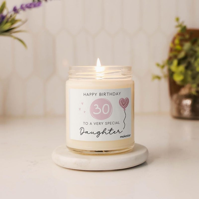 Makester 30th Birthday Gifts for Daughter - Luxury Soy Wax - Vanilla, Jasmine, Sugared Almond - Makester - Image 3