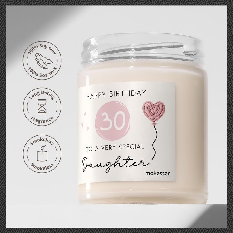 Makester 30th Birthday Gifts for Daughter - Luxury Soy Wax - Vanilla, Jasmine, Sugared Almond - Makester - Image 2