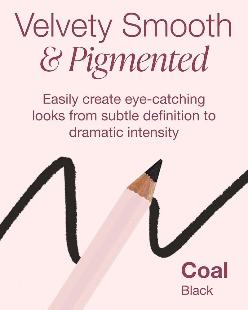 Mineral Fusion Eye Pencil in Coal - Hypoallergenic Black Eyeliner with Chamomile, Meadowfoam & Vitamin E, 0.04 Oz - Image 3
