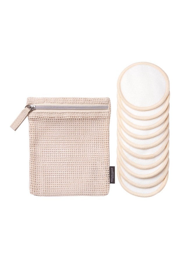 PAULA'S CHOICE Reusable Makeup Remover Pads Cotton & Bamboo Rounds For Toner & Exfoliants Includes Washable Bag For Laundry & Storage 10 Count  - Image 1
