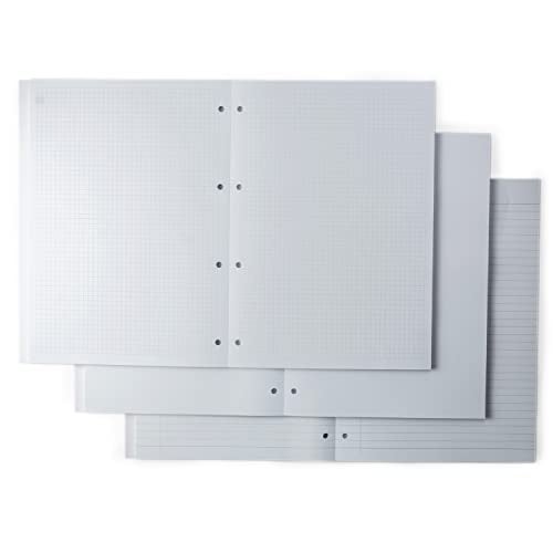 Mahavir Square ruled, Unruled & Ruled Loose Leaf Report Pads | A4 Size | Pre Punched for Easy Filing | Tear Off Sheets | Pack of 3-100 sheets each - Image 2