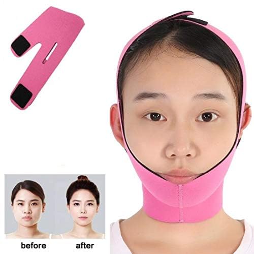 VENEXA Face Slimming Belt VShape Face Masks for Double Chin Shaper for Men Women Facial Lift Slim Cheeks Lifting Reusable Belt Facial Anti Wrinkle Chin Strap Pack of 1 DARK PINK - Image 2
