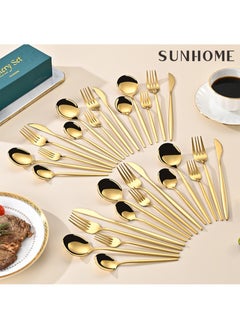 Sunhome SUNHOME 30-Piece Stainless Steel Cutlery Set Gold  - Image 5