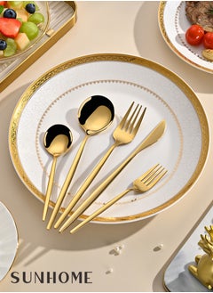 Sunhome SUNHOME 30-Piece Stainless Steel Cutlery Set Gold  - Image 4