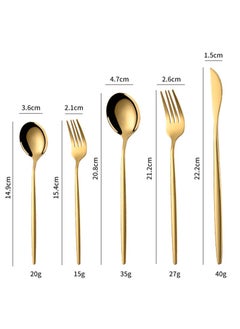 Sunhome SUNHOME 30-Piece Stainless Steel Cutlery Set Gold  - Image 3