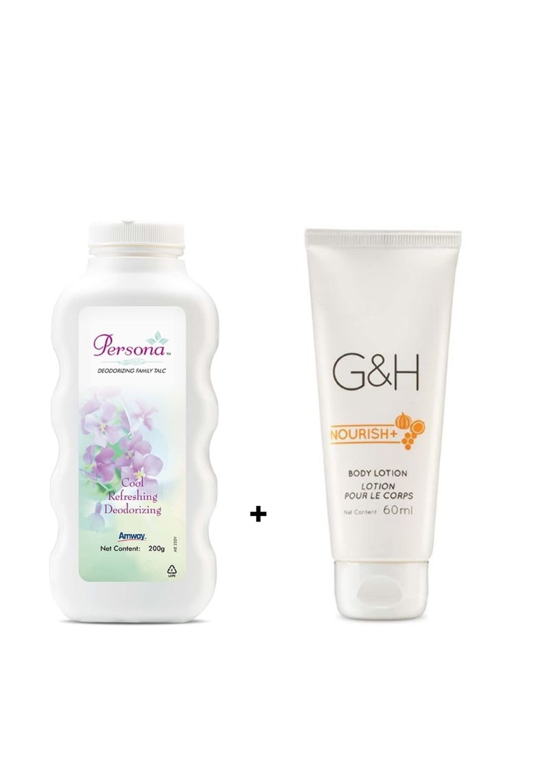 Amway G&H Nourish+ Body Lotion 160ml & Parsona Talc 200gm
