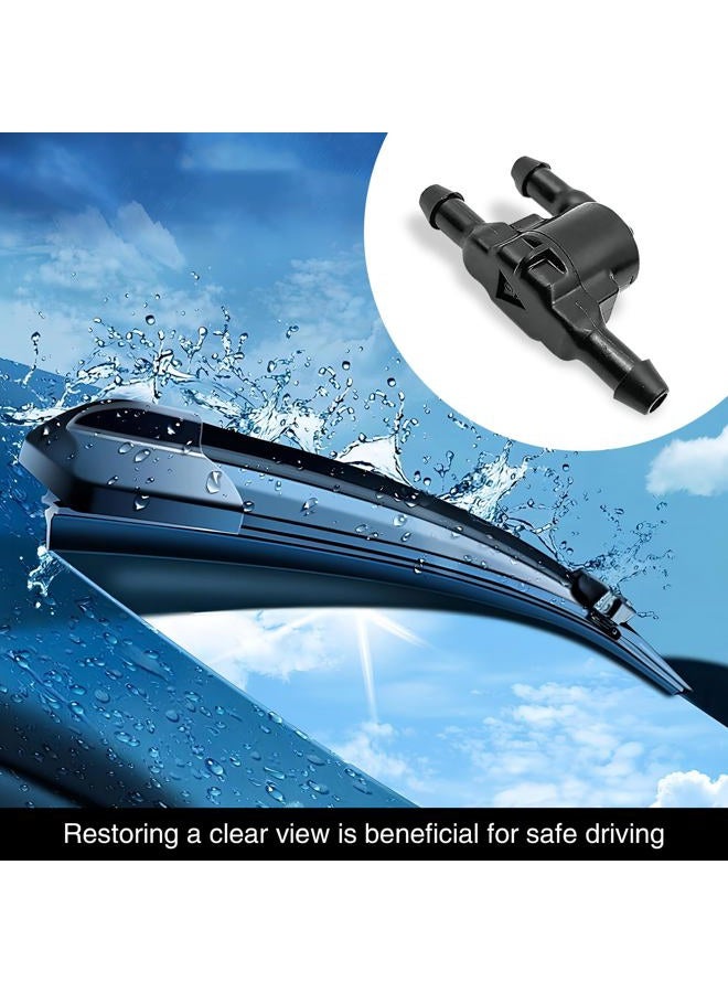 Flygun 2 PCS Car Windshield Wiper Washer Check Valve, 3 Port Cleaning Nozzle Replacement 8532128020, Wiper Spray Pipe Cleaning Connector Accessory, Compatible with Toyota Lexus (Black) - Image 4