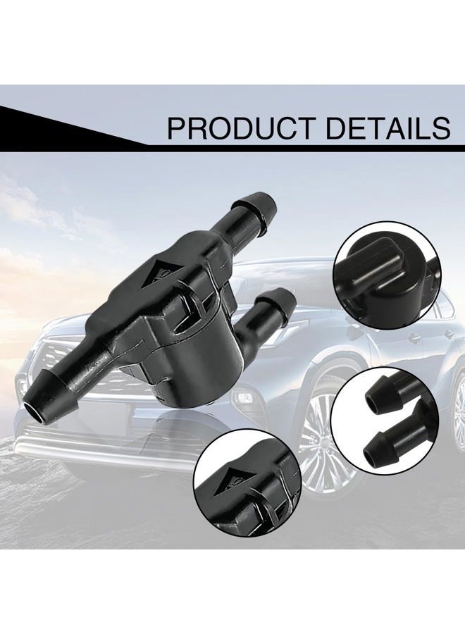 Flygun 2 PCS Car Windshield Wiper Washer Check Valve, 3 Port Cleaning Nozzle Replacement 8532128020, Wiper Spray Pipe Cleaning Connector Accessory, Compatible with Toyota Lexus (Black) - Image 5