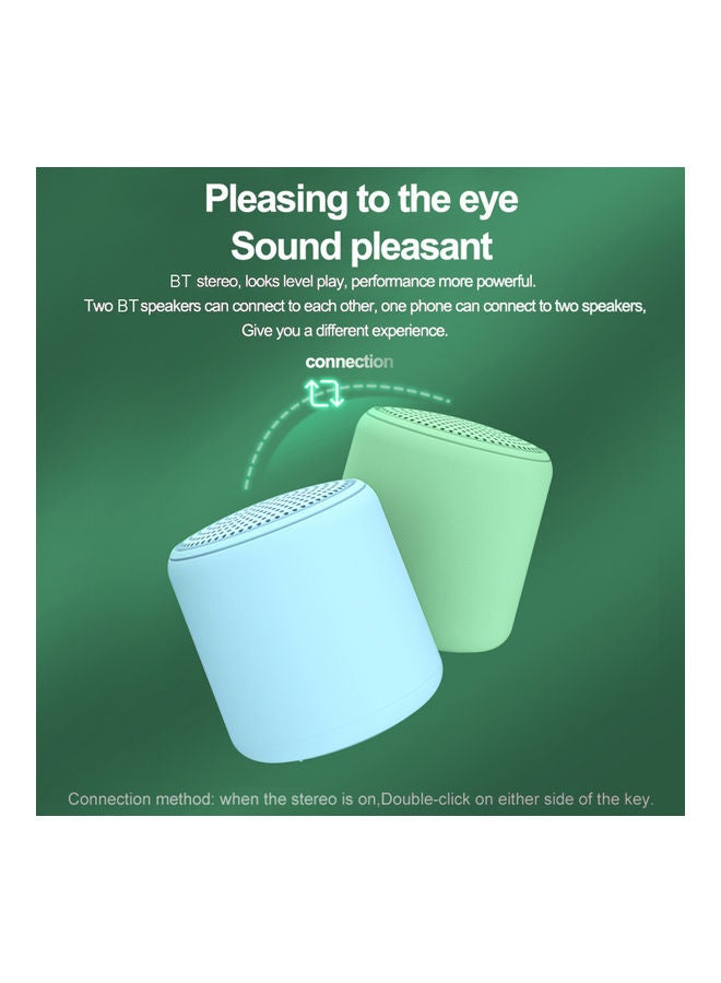 NIBEMINENT Portable Wireless Bluetooth 5.0 Speaker V8019GR_P Green  - Image 5