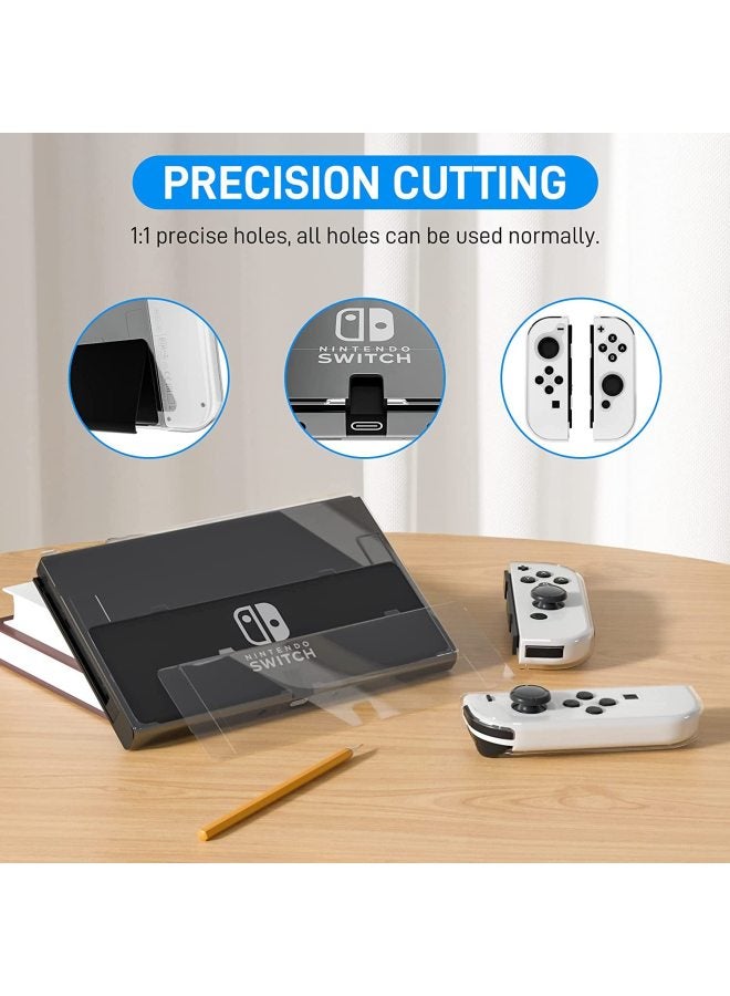 general Switch OLED Transparent Protective Case Removable Backplane Transparent Pc Crystal Case NS Host Protective Case Wholesale-Product Color:Transparent-Model:Switch Crystal Shell - Image 5