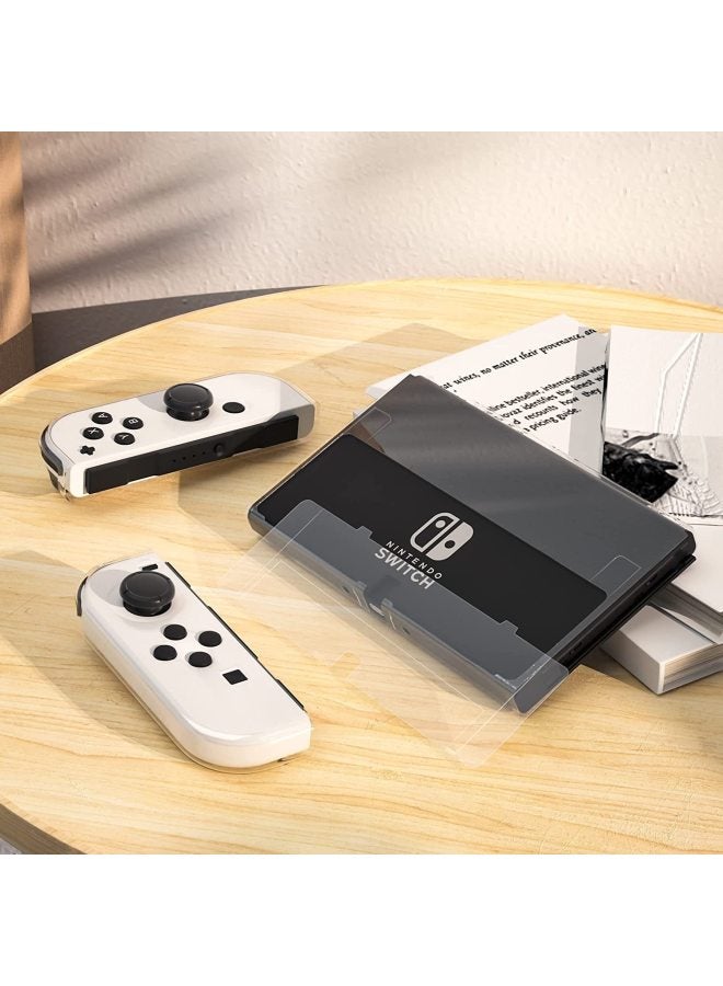 general Switch OLED Transparent Protective Case Removable Backplane Transparent Pc Crystal Case NS Host Protective Case Wholesale-Product Color:Transparent-Model:Switch Crystal Shell - Image 4