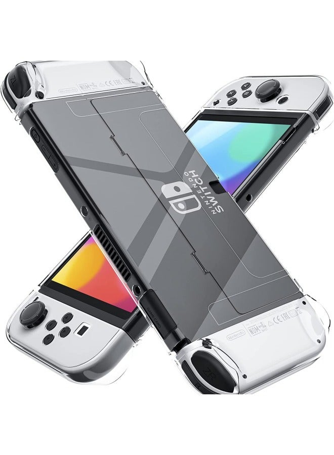 general Switch OLED Transparent Protective Case Removable Backplane Transparent Pc Crystal Case NS Host Protective Case Wholesale-Product Color:Transparent-Model:Switch Crystal Shell - Image 3