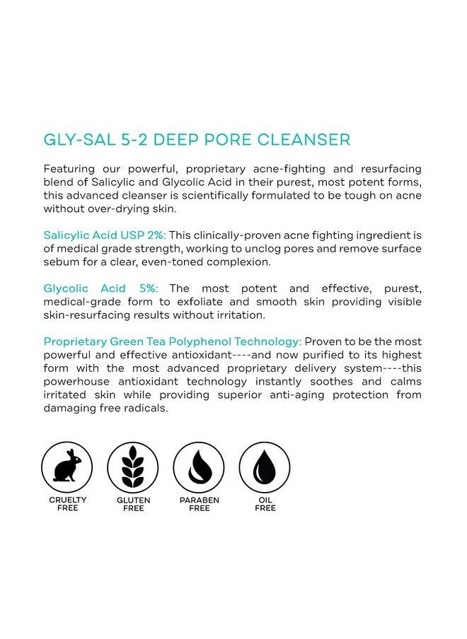 Replenix Glysal Deep Pore Acne Cleanser Cream To Foam Face Wash Medical Grade Acne Treatment Glycolic & Salicylic Acid Oilfree 6.7 Oz.  - Image 5