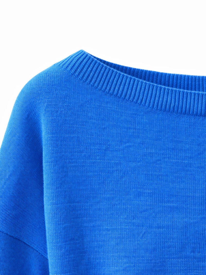 Mixray Ribbed Boat Neck Sweater - Image 2