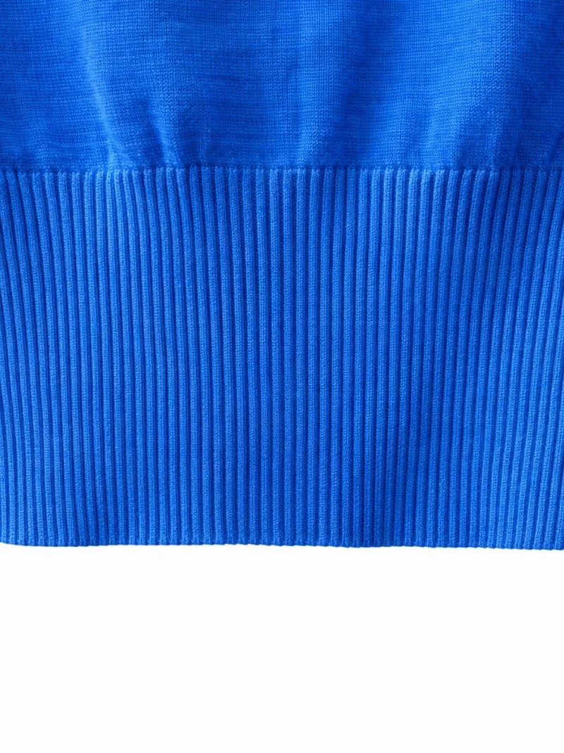Mixray Maya Blue Mixray Ribbed Boat Neck Sweater for Women | Best Price UAE
