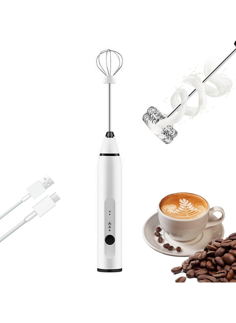 sokany - SOKANY Handheld Nescafe Egg Milk Frother with 2 Heads, Coffee Whisk Foamer Mixer with 3 Speeds USB Rechargeable, Mini Portable Electric Kitchen Mixer Hand Whisk for Cappuccino Eggs - S K 02014 - Image 1