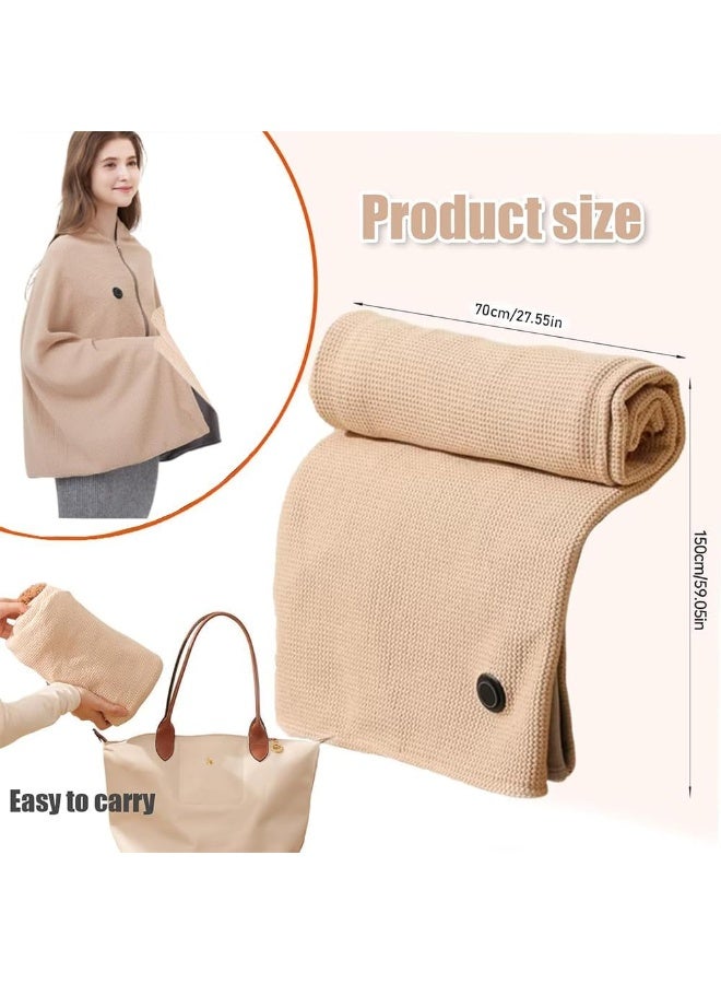 0TO1 TECH Portable Heated Shawl, USB Heated Wraps Blanket with 3 Heating Levels, Wireless Wearable Electric Heating Blanket for Women Men, Fast Heating,Electric Blanket Shaw for Home Outdoor Office Use - Image 2