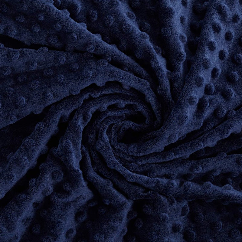 RelaxBlanket 48''x72'' Duvet Cover for Weighted Blanket | Premium Super Soft Minky Dot | Grey/Navy - Image 3
