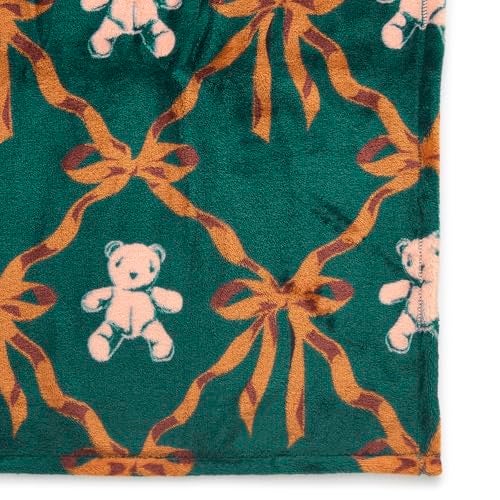 Vera Bradley Women's Fleece Plush Throw Blanket, Bear Mosaic, One Size - Image 3