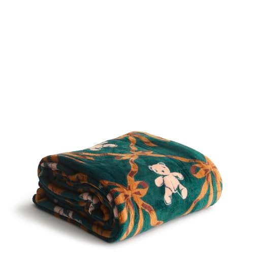 Vera Bradley Women's Fleece Plush Throw Blanket, Bear Mosaic, One Size - Image 5