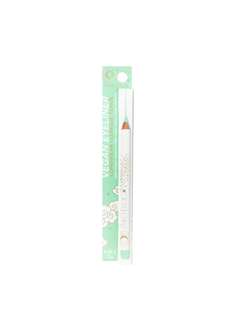 Pacifica Pacifica Beauty, Longwear Pastel Green Eyeliner Pencil, Mint, Pigmented Vibrant Color, Vitamin E + Coconut Oil, No-Skip Formula, Graphic Liner, Vegan & Cruelty Free 