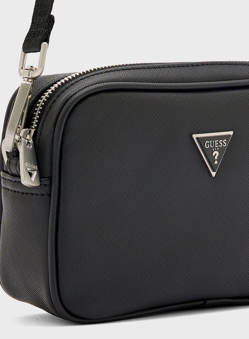 GUESS Logo Detail Zip Over Toiletry Bags  - Image 4