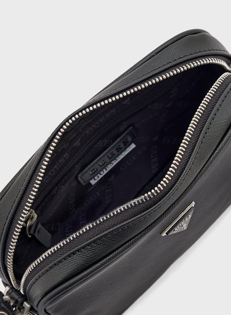 GUESS Logo Detail Zip Over Toiletry Bags  - Image 5