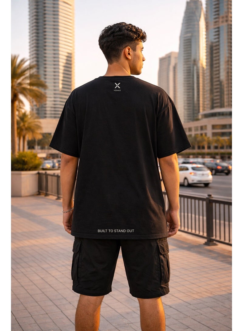 NOMAiX Timezone Irrelevant T-Shirt | Graphic Oversized Tee | Streetwear Slogan | Oversized Drop Shoulder | Unisex | Made in UAE - Image 5