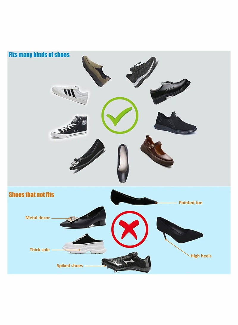 SYOSI Silicone Shoe Covers, Waterproof Shoe Covers, Thickened Sole Reusable Rain Shoe Covers, Silicone Rubber Non Slip Shoe Protectors, Elastic Overshoes Elevated Galoshes for Man and Woman (XL, White)  - Image 5