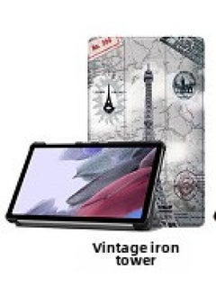 Generic Applicable To Samsung Tab A8 SM-X200 X205 Tablet Protective Case A7 Tri-fold S9FE/S6lite Casco-Color:Iron Tower-Applicable Model:A7/T500  - Image 1