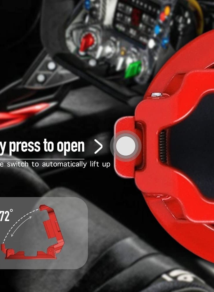 Push Start Button Cover, Car Engine Start Stop Button Cover Protector, Cool Car Accessories Interior Decor Sticker Motorcycle Key Ignition Switch Cover, Red - Image 2