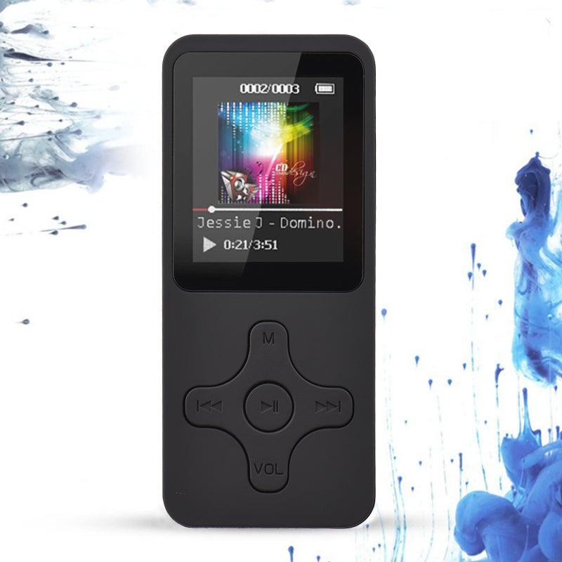 مشغل MP4 محمول ومشغل موسيقى MP3 مع سماعة رأس وشاشة LCD ومشغل فيديومعاين صور يدعم بطاقات TF ويدعم الموسيقى والراديو FM والفيديو والكتب الإلكترونية والمسجل مع بطاقة ذاكرة سعة 32 جيجا بايت - Image 2