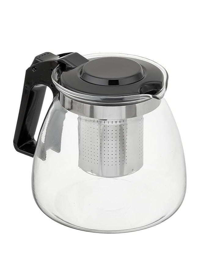 Five-Piece Glass Tea set, 1Teapot and 4 Cups,Teapot with Infuser, Home & Office Brewing Scented Tea and other Drinks