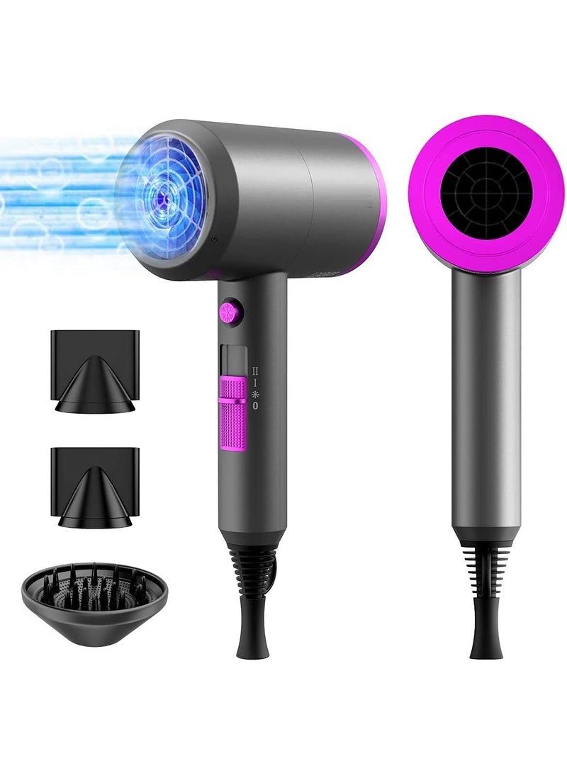 PENG GENERAL Lightweight Ionic Hair Dryer with Diffuser - Powerful 1800W Blow Dryer for Fast Drying - Image 1