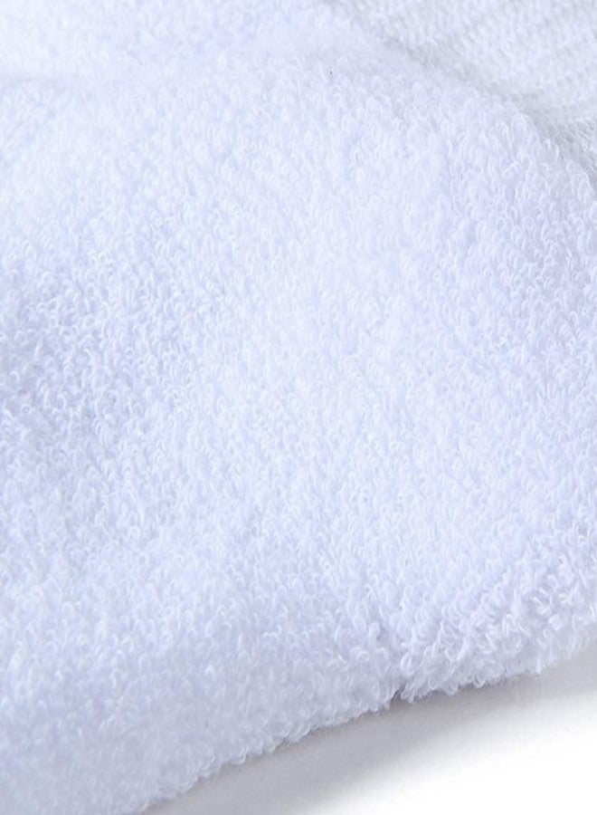 MUKHAKSH (Pack of 6 Pairs = 12 Pieces) Boys/Girls/Kids/Unisex Cotton White Towel Ankle Length School Socks (13-14 Years) - Image 4