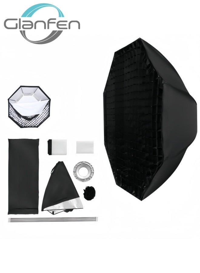 غرانفين Octagonal Softbox, 95cm Quick-Setup Compact Bowens Mount with Light Diffusers, Grid, Carrying Bag, Compatible with Most Bowens Mount COB Video Light for Portrait Product Photography - Image 1