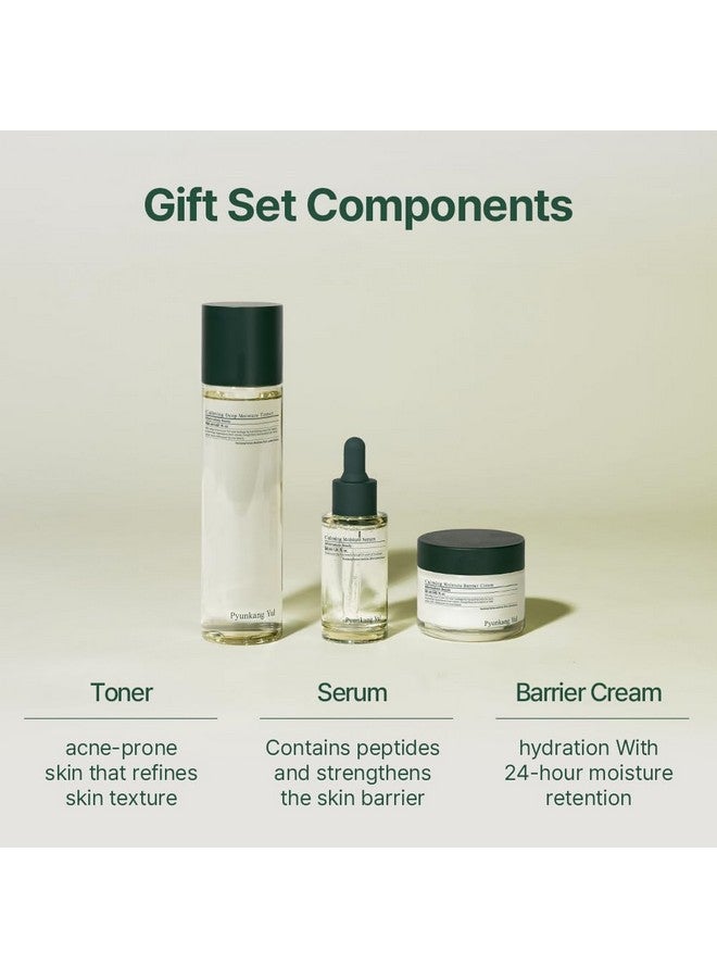 مجموعة هدايا بيونكانغ يول كالمنج لاين - منتجات كورية أساسية للعناية بالبشرة للترطيب اليومي مع تونر ومصل وكريم، آمنة على البشرة المعرضة لحب الشباب والحساسة، نباتية وخالية من القسوة - Image 4