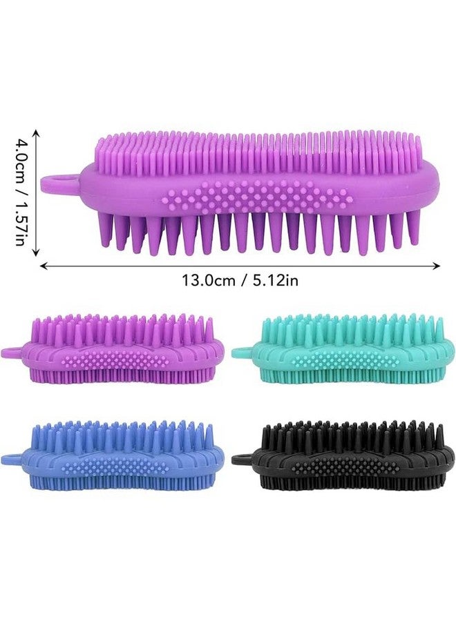 Orrda Exfoliating Silicone Body Scrubber | 3 in1 Silicone Scrubber Brush Silicone Body Wash Scrubber for Skin Exfoliation, Silicone Baby Bath Scrubber Baby Bath Brush | Silicon Bath Brush (Multicolor) - Image 2