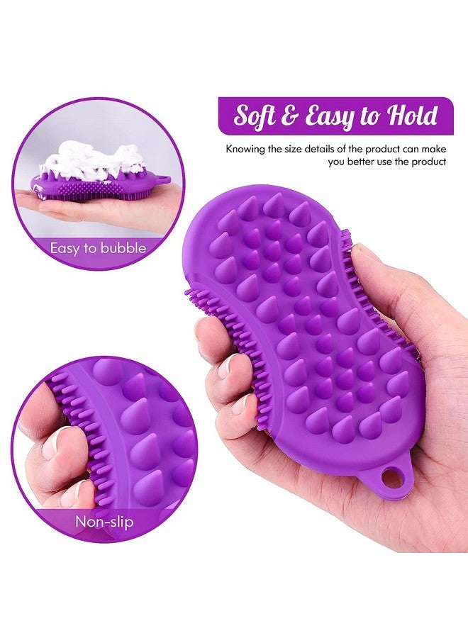 Orrda Exfoliating Silicone Body Scrubber | 3 in1 Silicone Scrubber Brush Silicone Body Wash Scrubber for Skin Exfoliation, Silicone Baby Bath Scrubber Baby Bath Brush | Silicon Bath Brush (Multicolor) - Image 5